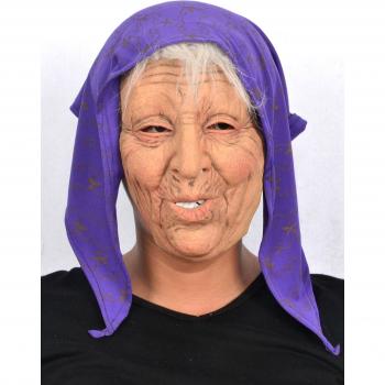 Máscara látex mujer vieja adulto - Única