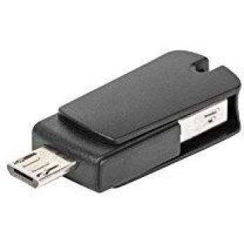 Cable USB a Micro-USB 5 Pines 10cm Silicona Carga y Transferencia de Datos OTG Blanco