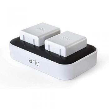Arlo Doble Estación de Carga para baterías de cámaras de vigilancia Arlo Ultra, Ultra 2, Pro3 e Pro 4, accesorio original Arlo, Blanco