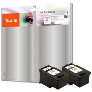 Pack Ahorro de Cartuchos Peach compatibles con Canon PG-510BK, CL-511C, 2970B001, 2972B001