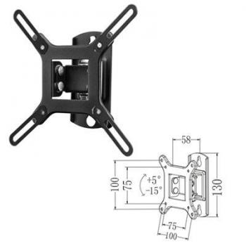 Phoenix Technologies - Soporte de pared inclinable para pantalla de TV/ monitor / plasma/ LCD/ LED de hasta 40 Pulgadas Carga Max. 20kgs VESA: Max. 100x100mm. Negro