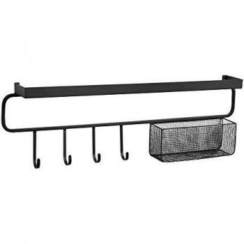 Kave Home - Colgador Callia de Metal Negro 86 x 28 cm