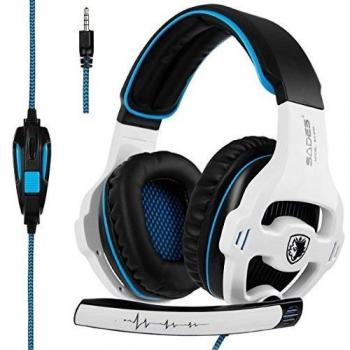 SADES SA810 Gaming Headset Nuevo actualizado Xbox One micrófono PS4 Headset Over Ear auriculares de juego estéreo auriculares Gaming Bass con micrófono de aislamiento de ruido para Xbox One PC PS4 nuevo teléfono portátil