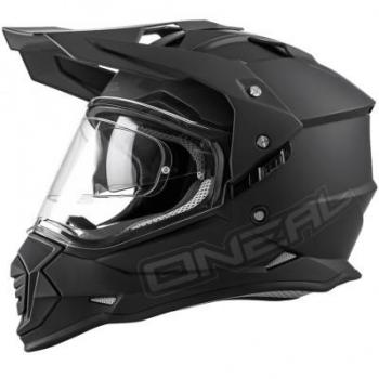 O'Neal Casco Adventure SIERRA FLAT V.23 Negro - Casco de motocross, color negro, modelo 2023, talla 2XL