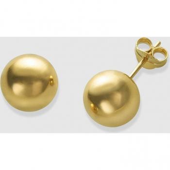 Pendientes de niña en oro amarillo con diseño elegante y delicado