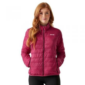 Regatta Women's Hillpack II Insulated Water-Repellent Jacket - Lightweight Padded Coat for Walking, Hiking & Camping (Deep Pink/Black, Size 12)