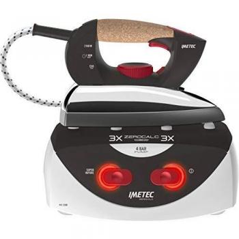 Plancha Imetec ZeroCalc PS1 2200 - Compacta, 2100 W, 1 L, Suela de aluminio, Negro/Blanco