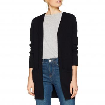 ONLY NOS Onlqueen L/s Long Cardigan Knt Noos, Chaqueta Punto para Mujer, Negro