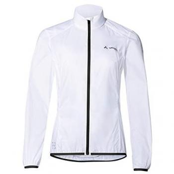 Chaqueta Ciclismo Mujer VAUDE Matera Air - Cortavientos, Transpirable y Resistente al Agua, Color Blanco, Talla 40