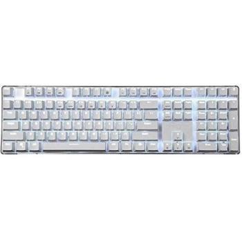 Teclado mecánico Teclado de juego Teclado azul Switch 100% tamaño completo 108 teclas US Layout GATERON switch con Ice Blue Backlight Case Blanco Magicforce by Qisan