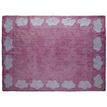 Happy Decor Kids -Alfombra Lavable Clouds 100% Algodón Natural -Rosa- 160x120 cm
