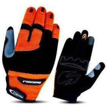 GES Guantes Largos Racing Naranja Flúor-Negro - Talla: XL