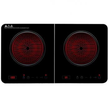 Placa de Inducción Alpina Doble - 2 Zonas de Cocción - Seguridad Infantil - Pantalla Digital - 3500 Watts
