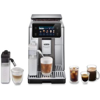 De'Longhi PrimaDonna Aromatic ECAM 630.75.TSM - Cafetera automática con doble jarra de leche, 35 bebidas directas, pantalla táctil, 19 bares, 1450 W, metal negro y plata