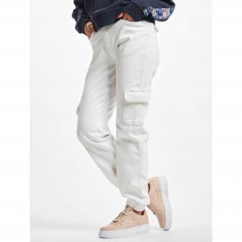 Urban Classics Women's Organic Stretch High-Waist Cargo Denim Pants
