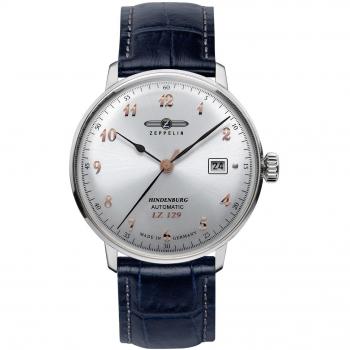 Men's Refurbished Zeppelin LZ129 Hindenburg Automatic Watch with Silver Dial