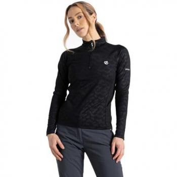 Camiseta de Manga Larga Dare2b Divulge Core Stretch, Forro Polar Esquí Mujer talla M, Suéter Pulóver Dare2b Divulge Core Stretch Estampado Chevron Negro, Talla 40 para Mujer