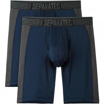 Separatec Calzoncillos Bóxer para Hombre de Secado Rápido, Ropa Interior Masculina con Bolsillos Separados, Bóxer Deportivos Transpirables con Malla, Pack de 2