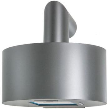 Campana extractora CURVE en acero inoxidable plateado Ø60 cm