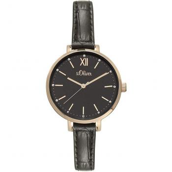 Reloj s.Oliver SO-4196-LQ Ladies Watch con correa de acero inoxidable, esfera en color blanco, función de cronógrafo, resistente al agua hasta 30 metros y diseño elegante