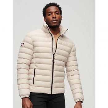 Chaqueta acolchada estampada Fuji de Superdry en tono gris para hombre