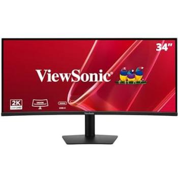 Monitor Curvo Viewsonic VA3420C-2 de 34 Pulgadas UWQHD 3440 x 1440, 120 Hz, 3.5 ms, KVM, USB-C, HDMI y DisplayPort