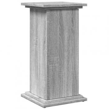 Pedestal Expositor con Almacenaje Gris Sonoma 31x30x60 cm, Aglomerado, Vitrina, Mesa Auxiliar, Armario de Exposición