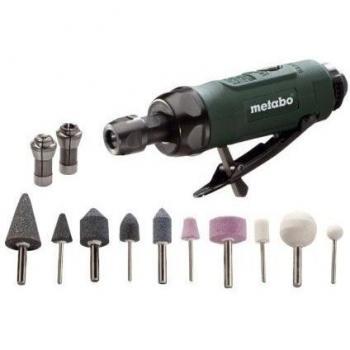 Metabo 604116500 604116500-Amoladora Recta neumática DG 25 Set Demanda de Aire 300 l/seg con maletín, green black, 4 x 5