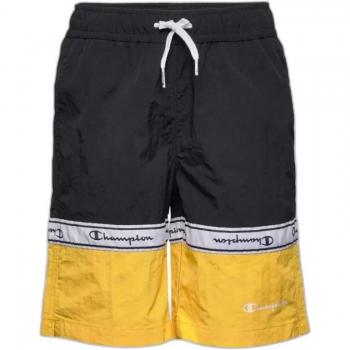 Bañador Niño Champion Beachshort Negro y Amarillo