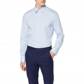Filippa K M. James Stretch Shirt Camisa de Oficina, Azul