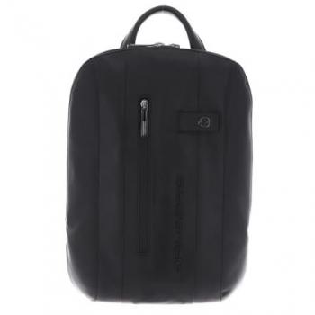 Mochila Piquadro Urban de Cuero para Laptop de 39 cm con Compartimento para iPad Pro 11 - Negra