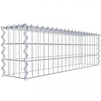 Gabiona Tipo 3 100 cm x 30 cm x 20 cm, Malla de 5 cm x 10 cm, con Espiral