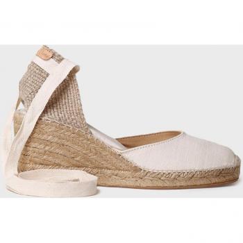 Alpargatas de mujer CALONGE en tejido de cuña con cintas y diseño elegante