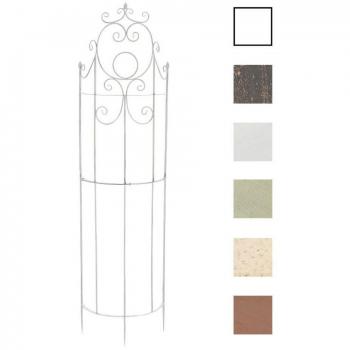 CLP Soporte trepadora semicircular LAVENDEL en metal, tamaño: 200 x 53 cm, hasta 6 colores para elegir blanco envejecido