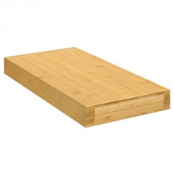 Estante de pared de bambú 40x20x4 cm, estilo rústico, ideal para baño, comedor, salón y oficina
