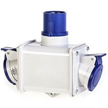 Adaptador Doble 2P+T 16A 200/250V IP44 Scame