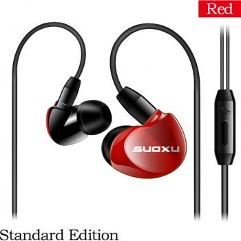 Auriculares Intrauditivos con Cable de 3,5mm, Audífonos Deportivos con Micrófono Dtereo y Ajuste de Volumen para Música y Llamadas
