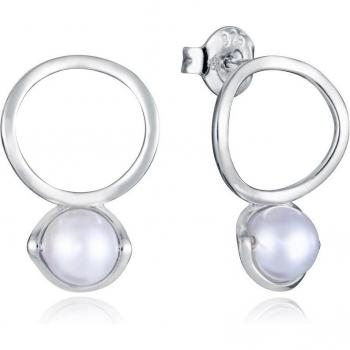 Pendientes Trend de plata de ley con baño de rodio motivo en forma círculo Viceroy 13215E100-60