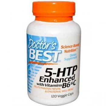 5-HTP with Vitamin B6 & C Enhanced Formula - 100mg, 120 Veggie Capsules