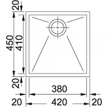 Franke 122.0203.472 Planar PPX 110-38-Fregadero de Cocina