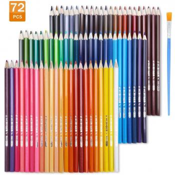 EBES  Lápiz de Color 72 Colores Soluble en agua Regalo Ideal para Artistas, Adultos y Niños