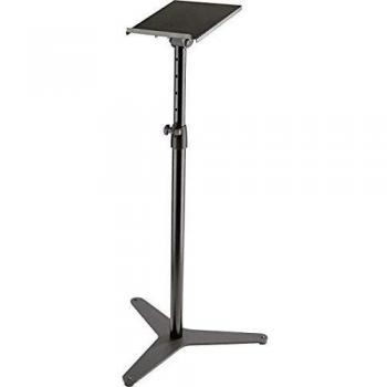 König & Meyer 26754 Adjustable Monitor Stand with Tiltable Bearing Plate, Black