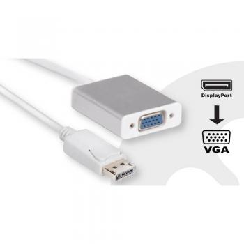 Adaptador Activo Club3D DisplayPort a VGA 1.1A Blanco