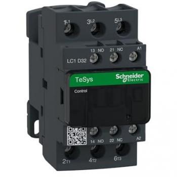 Contactor Schneider Electric TeSys D LC1D32, 3 polos, 32A, bobina 48V CC/CA, configuración 1NA/1NC