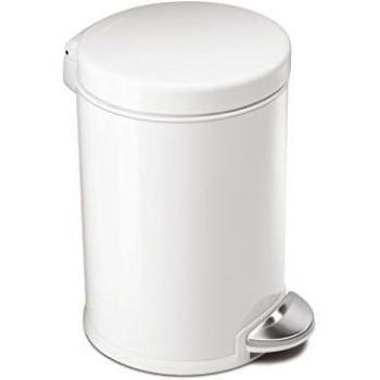 simplehuman, cubo redondo con pedal, acero pulido, 4,5 L