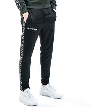 Givova College Band Pantalones de Chándal Hombre BA05-0010, Cortos, Negros, Talla 2XS Unisex