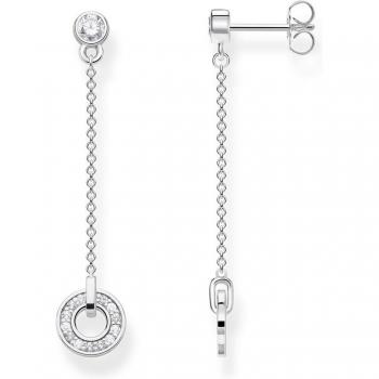 Pendientes de plata Thomas Sabo con incrustaciones de piedras blancas - Modelo H2063-051-14