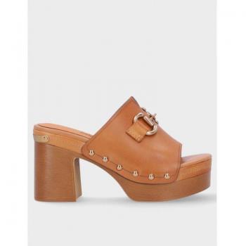 Sandalia de Tacón de Piel Carmela 161479 Camel