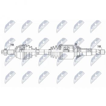 Árbol de transmisión NTY NPW-FT-067 con características de alta resistencia y durabilidad