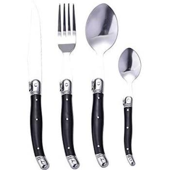 LAGUIOLE - Laguiole Ama de casa 24 piezas en bandeja - acero inoxidable, ABS - ennegrecer